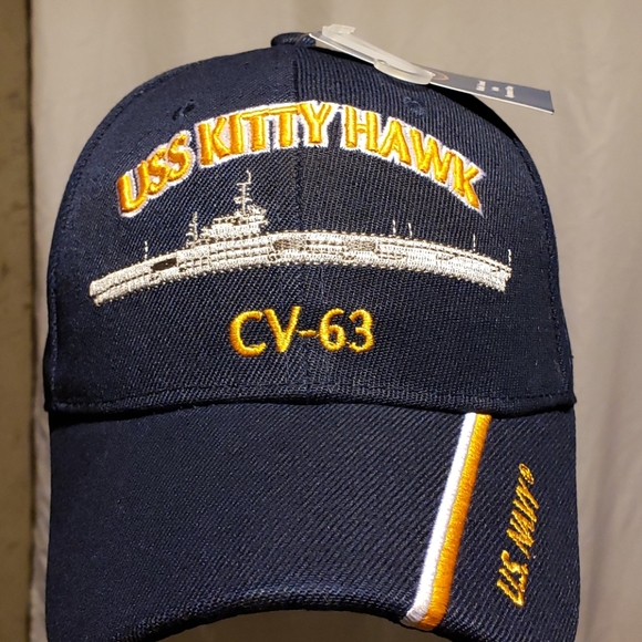 MILITARY U.S. NAVY USS KITTY HAWK Hat - Picture 4 of 6